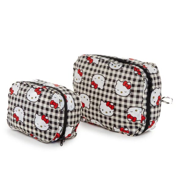 NWT Baggu Packing Cube Set - Hello Kitty Black Gingham - Picture 3 of 6